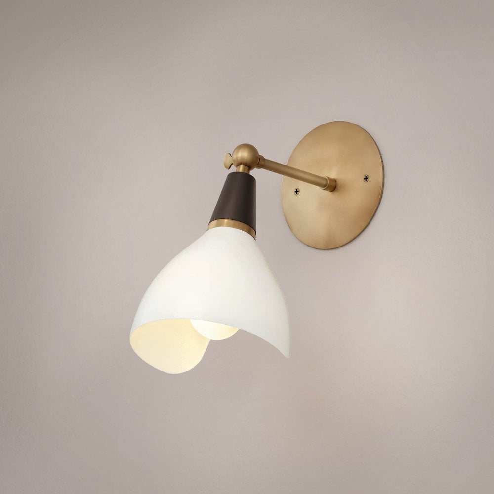 Petite Torno (Perfect White, Dark Bronze Enamel, Natural Brass)