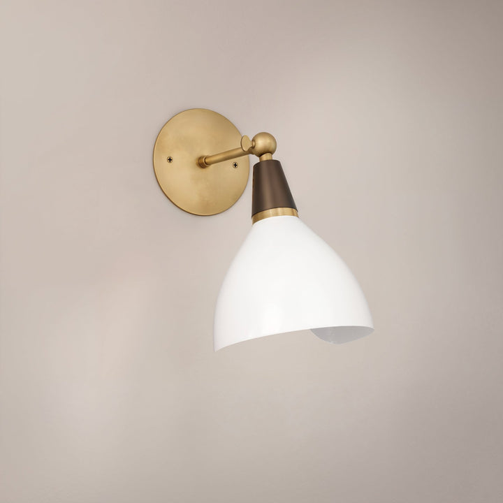 Petite Torno (Perfect White, Dark Bronze Enamel, Natural Brass)