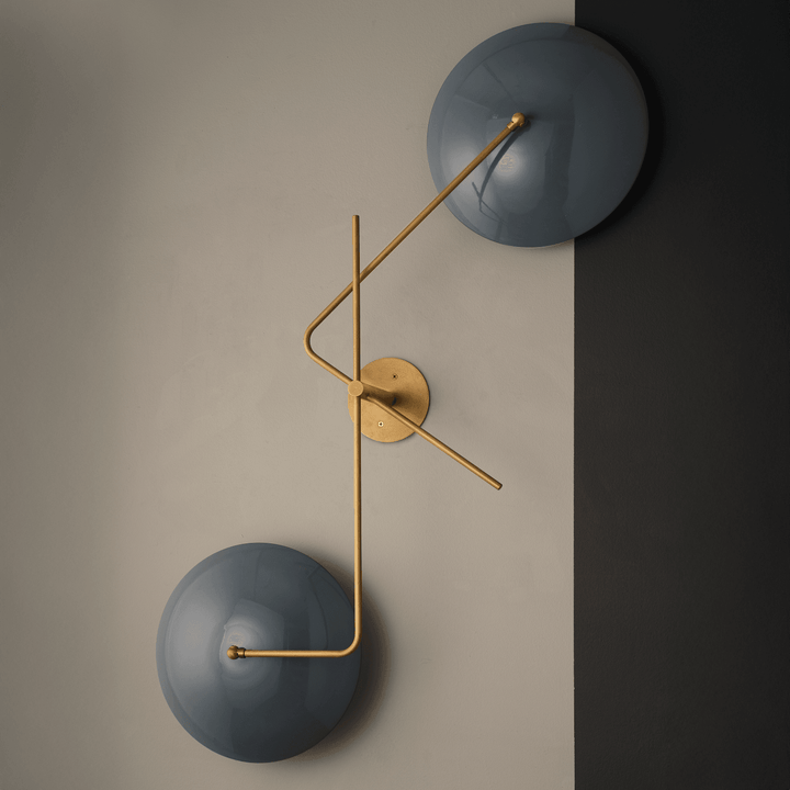 Pianeta Wall Sconce (Slate, Natural Brass)