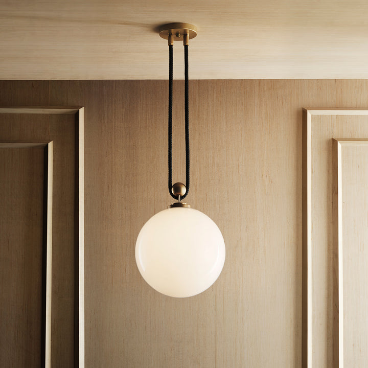 Pulley 12 (Natural Brass, Black Leather)
