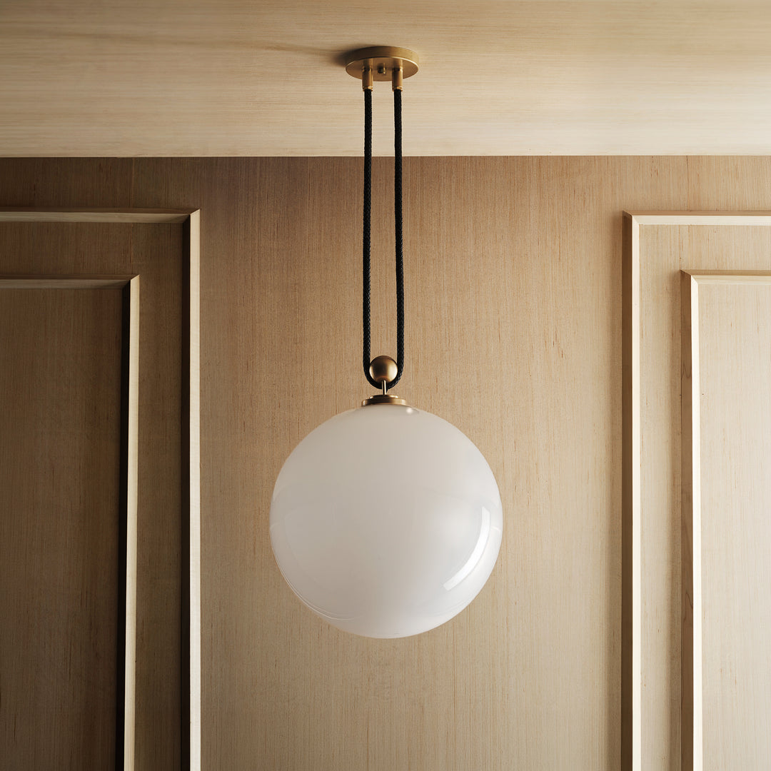 Pulley 16 (Natural Brass, Black Leather)