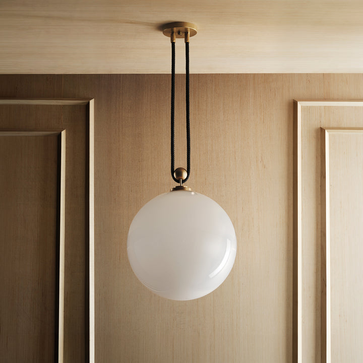 Pulley 16 (Natural Brass, Black Leather)
