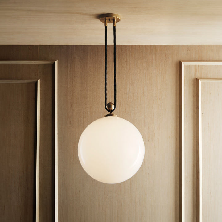 Pulley 16 (Natural Brass, Black Leather)