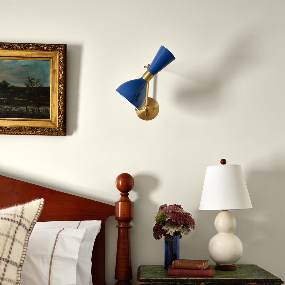 Ludo Articulating Wall Lamp (Brushed Brass, Greece) - Interior and Photo by Sean Litchfield