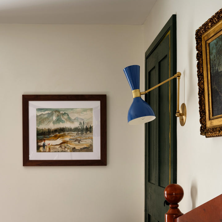 Ludo Articulating Wall Lamp (Brushed Brass, Greece) - Interior and Photo by Sean Litchfield