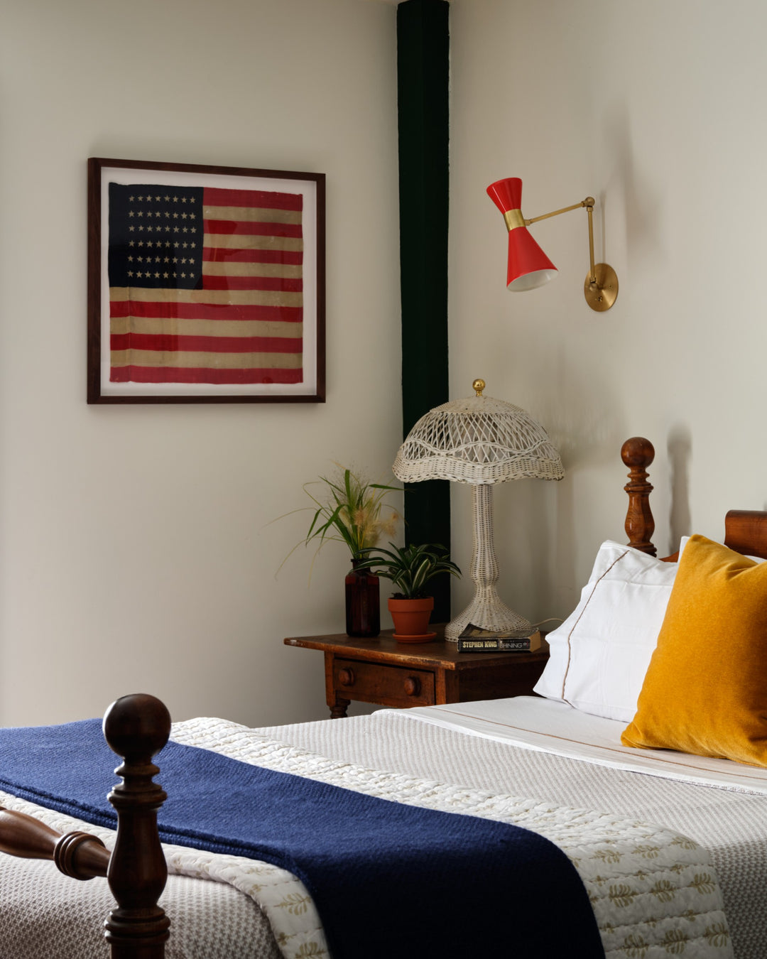 Campana Articulating Wall Lamp (Brushed Brass, Campari) - Interior by Sean Litchfield