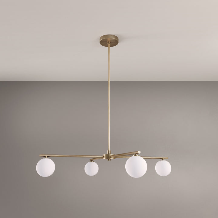 Segment 4 Chandelier (Natural Brass)