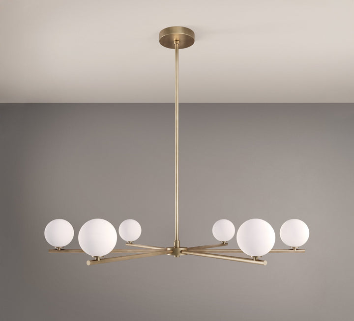 Segment 6 Chandelier (Natural Brass)