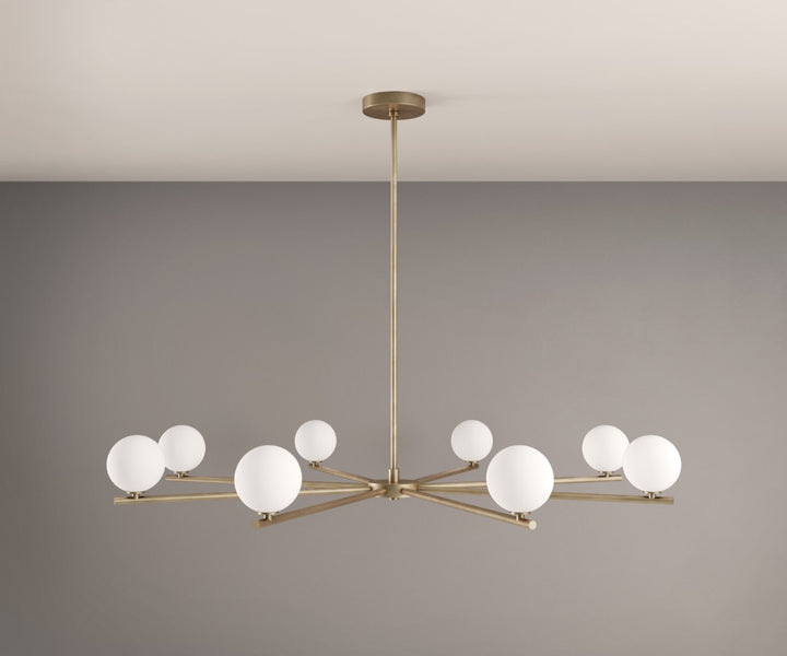 Segment 8 Chandelier (Natural Brass)