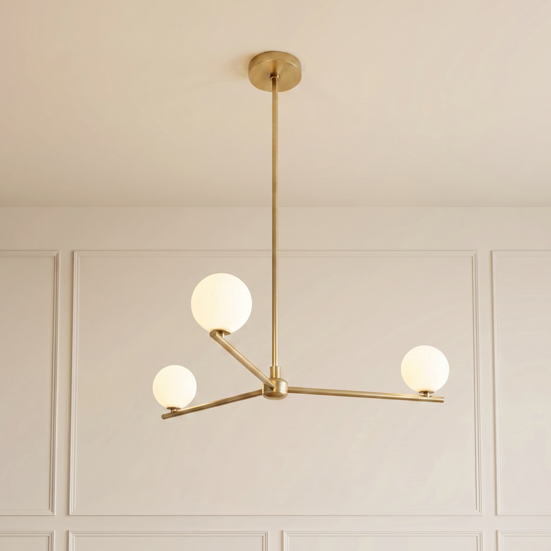 Segment 3 Chandelier (Natural Brass)