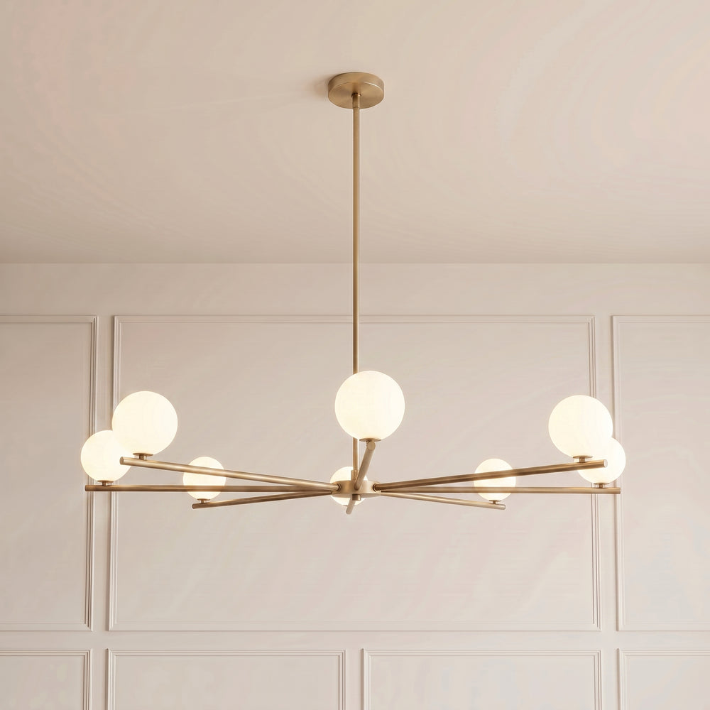 Segment 8 Chandelier (Natural Brass)