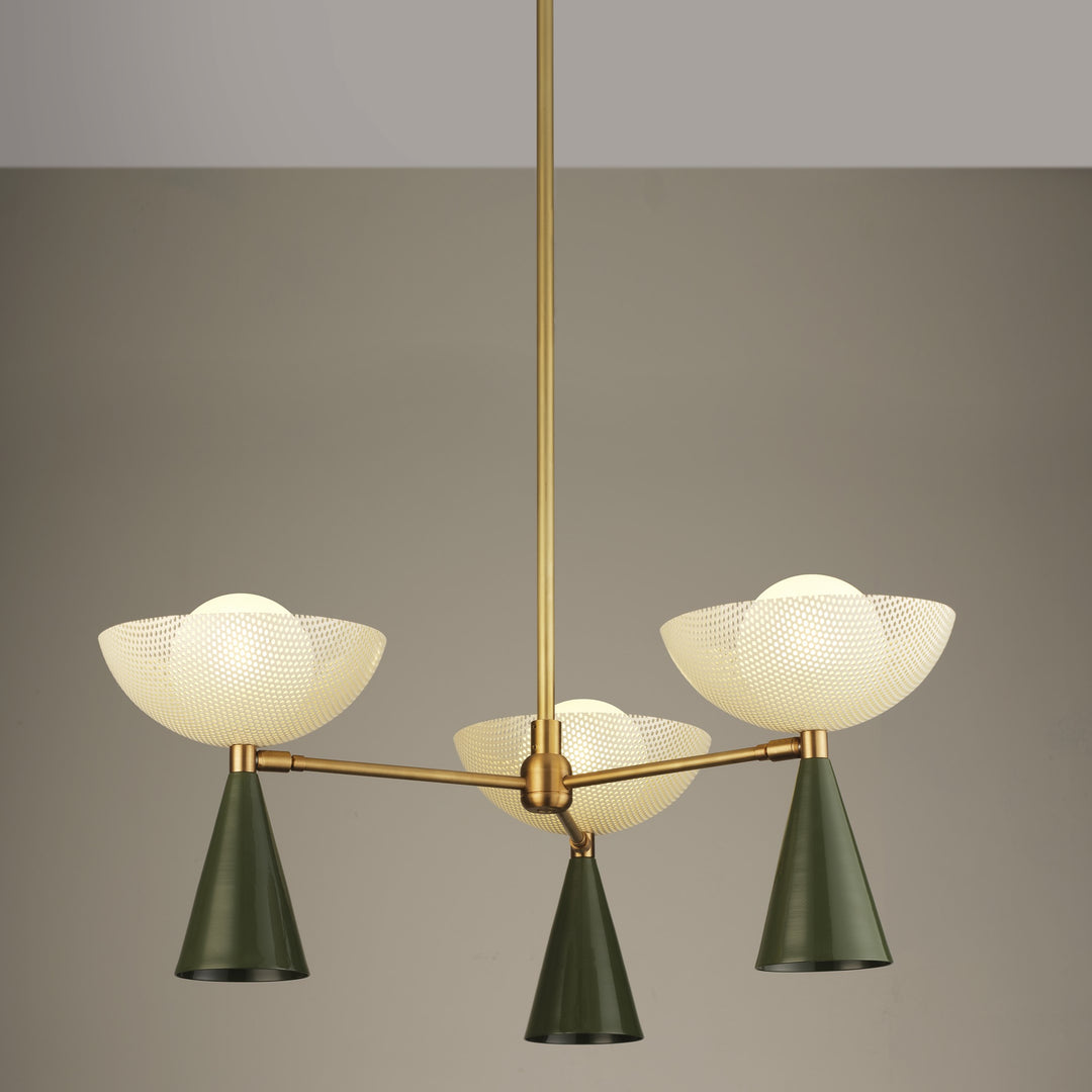 Molto 3-Arm (Brushed Brass, Seaweed, Crema)