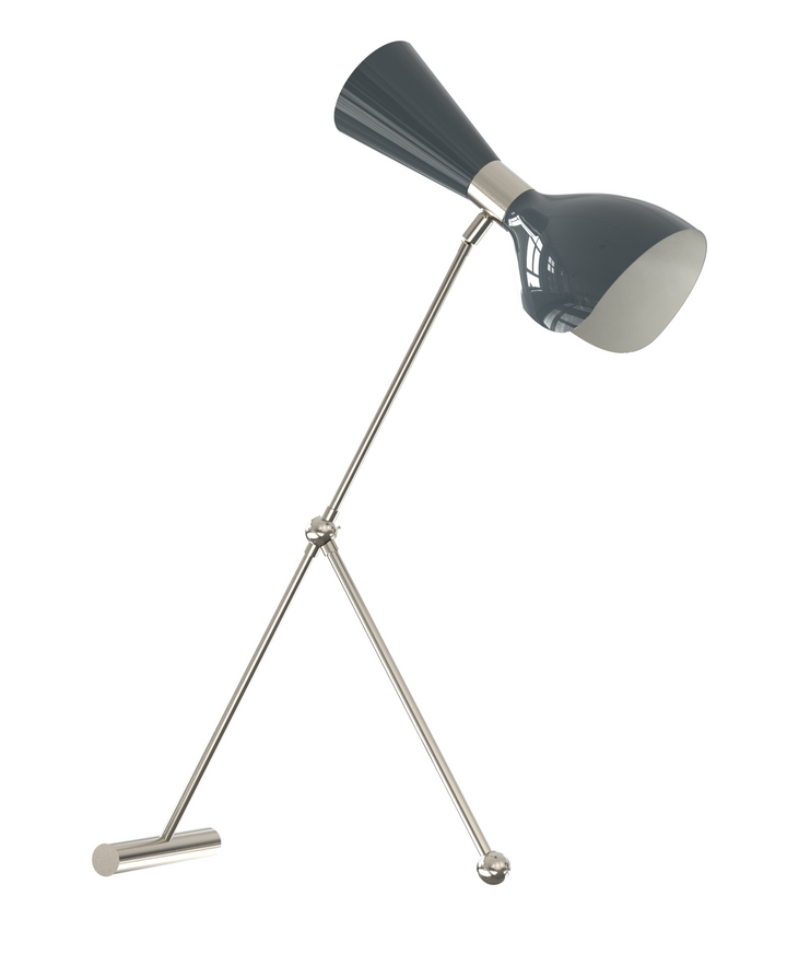 Torno Table Lamp (Polished Nickel/Slate)