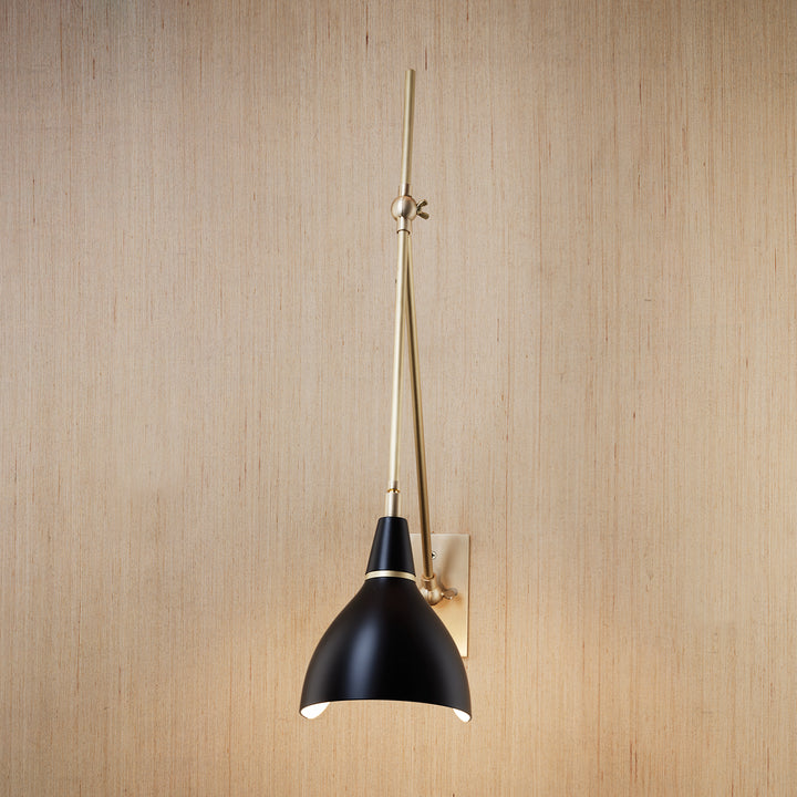 Torno Wall Lamp (Natural Brass, Black)