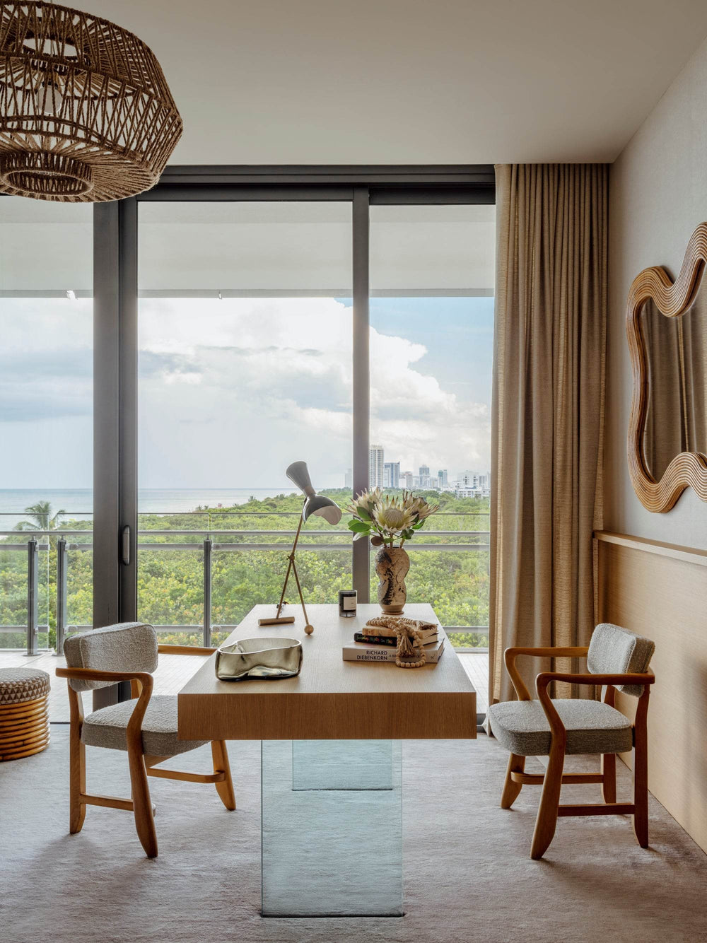 Torno Table Lamp (Natural Brass/Olivine) — Interior by F O R M A R C H, Photo by Max B Photo