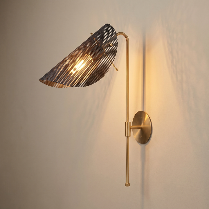 Tulle Wall Lamp (Brushed Brass, Charcoal)