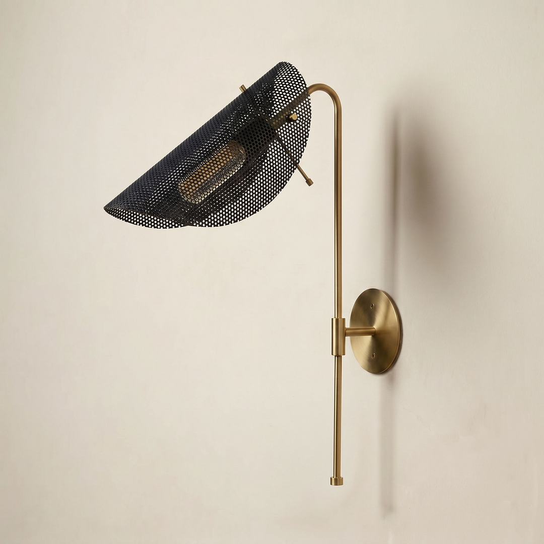 Tulle Wall Lamp (Brushed Brass, Charcoal)