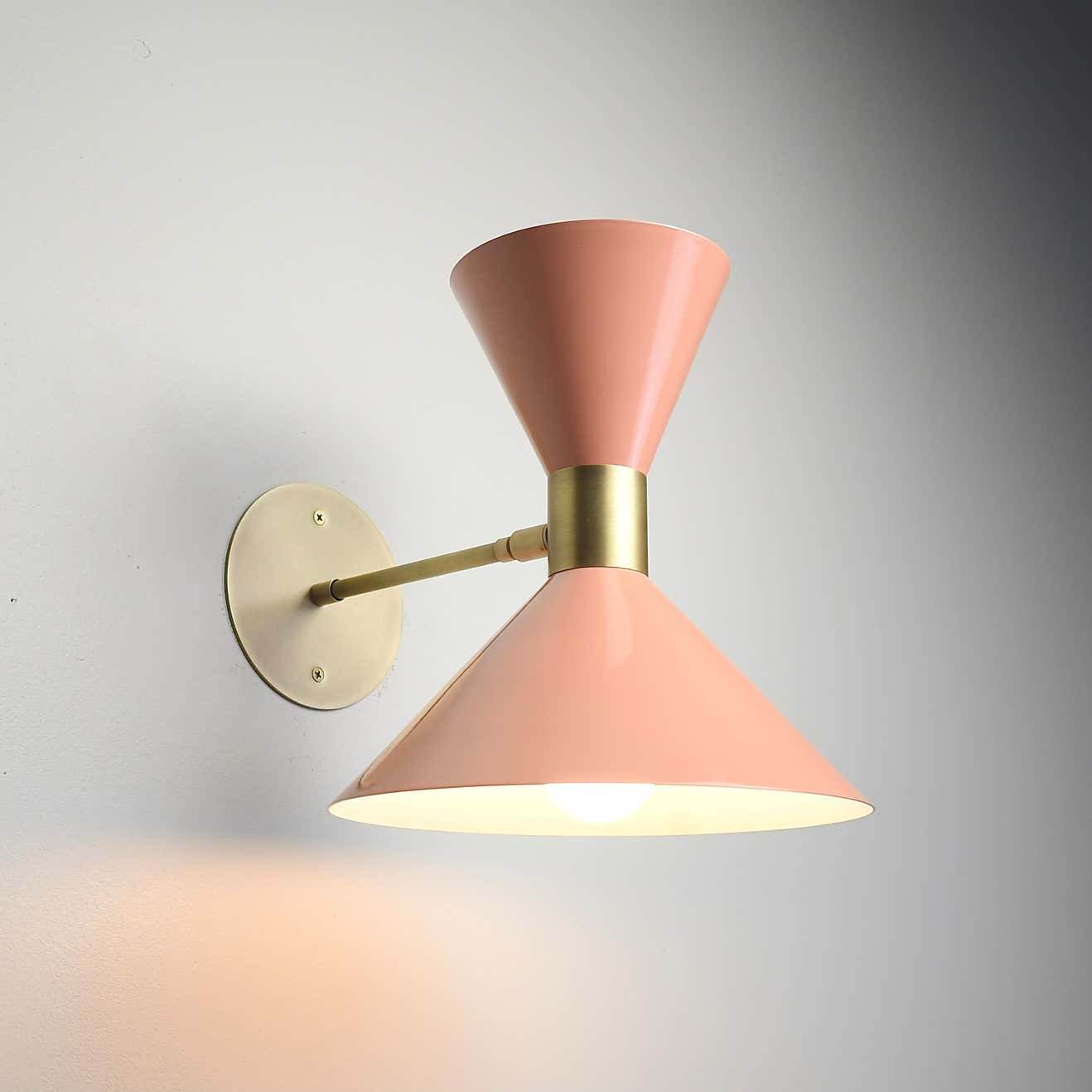 Brushed brass wall sconce on sale