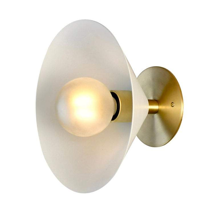 Focal Point Wall Sconce (Perfect White/Brushed Brass)