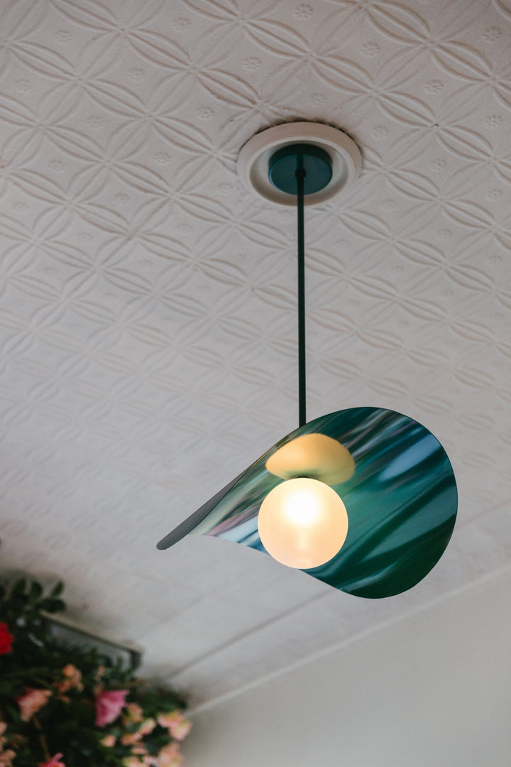 Montera Pendant (Paris Green) — Interior by The Brownstone Boys for Hibiscus Brew