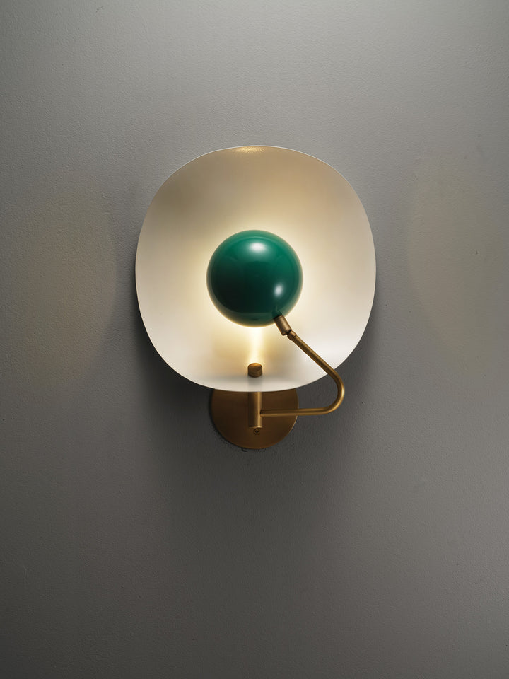 Jenny Wall Sconce (Perfect White/Paris Green/Natural Brass)