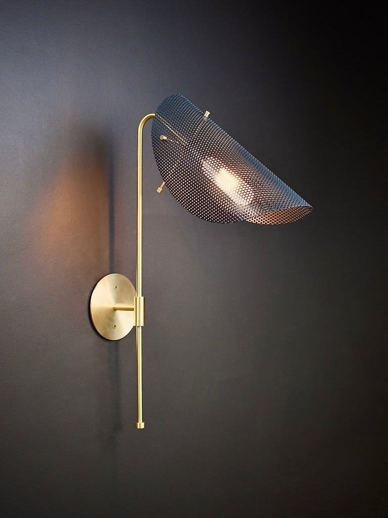 Tulle Wall Lamp (Brushed Brass, Charcoal)