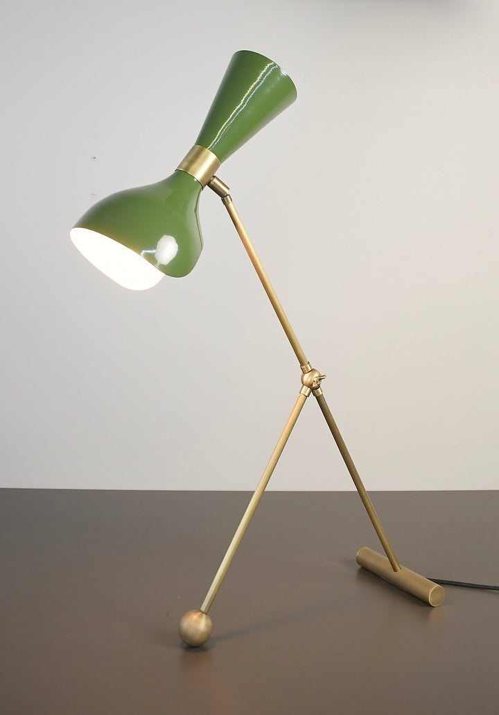 Torno Table Lamp (Natural Brass/Olivine)