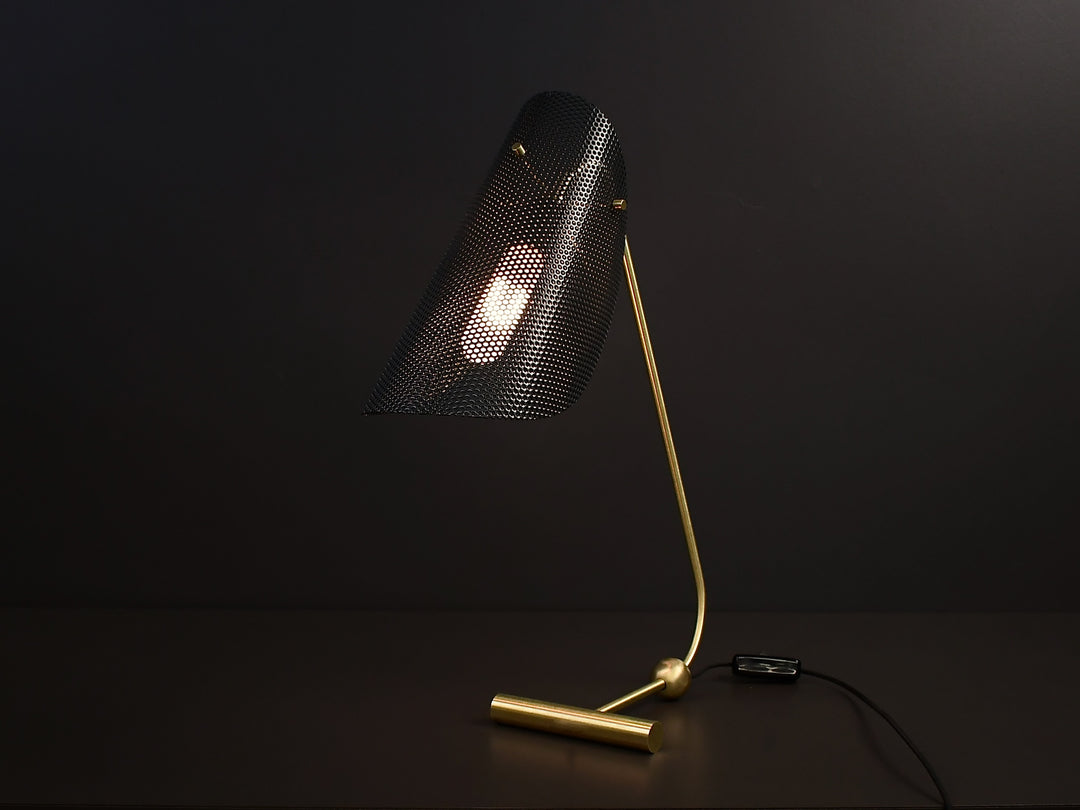 Tulle Table Lamp (Natural Brass/Black)