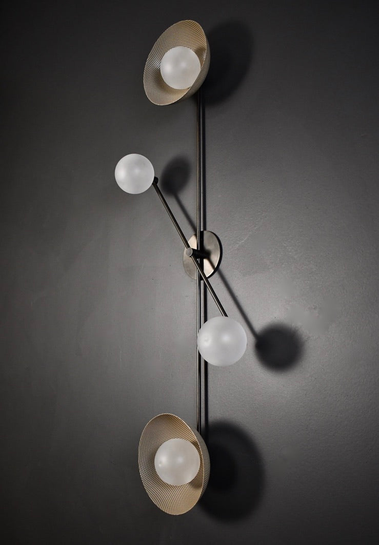 Division Wall Sconce (Smoked Oyster, Dark Bronze Enamel)