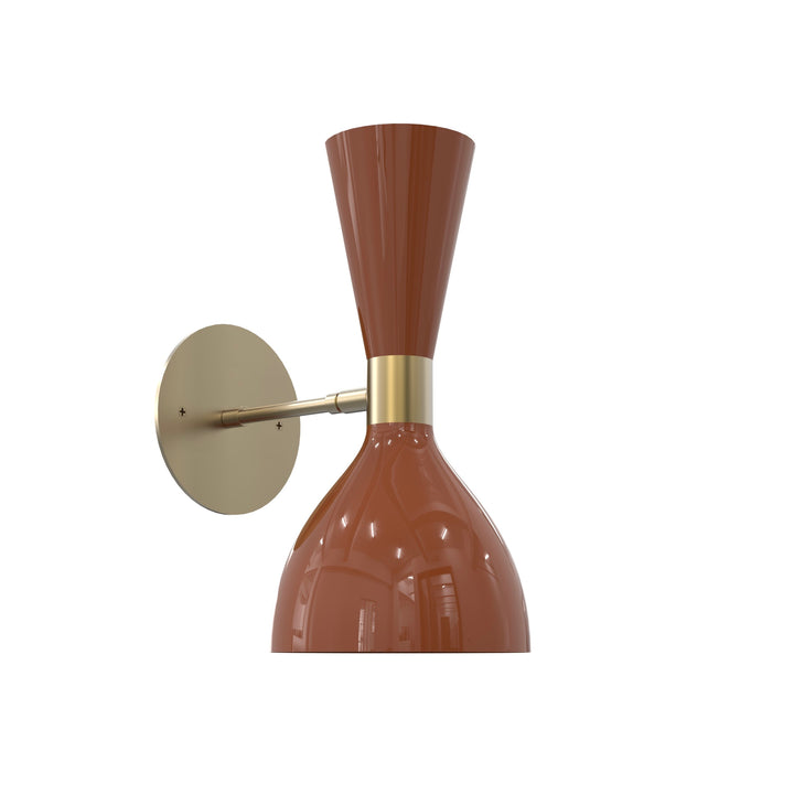 Ludo Wall Sconce (Terracotta, Natural Brass)