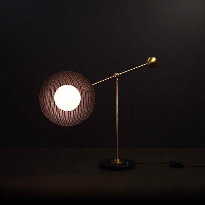 Molto Table Lamp (Black, Natural Brass, Marquina Black Marble)