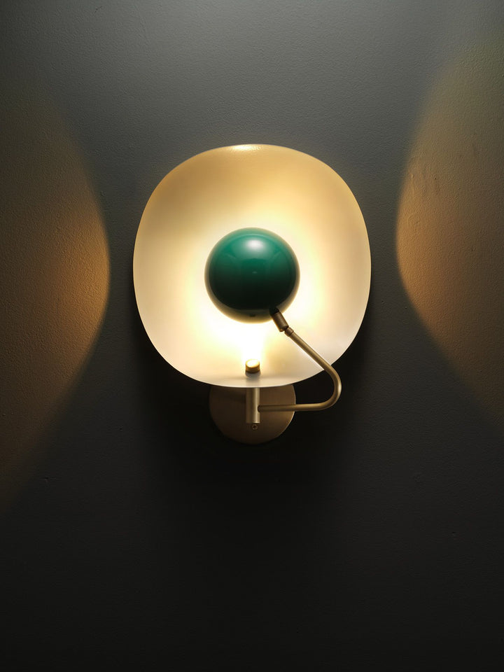 Jenny Wall Sconce (Perfect White/Paris Green/Natural Brass)